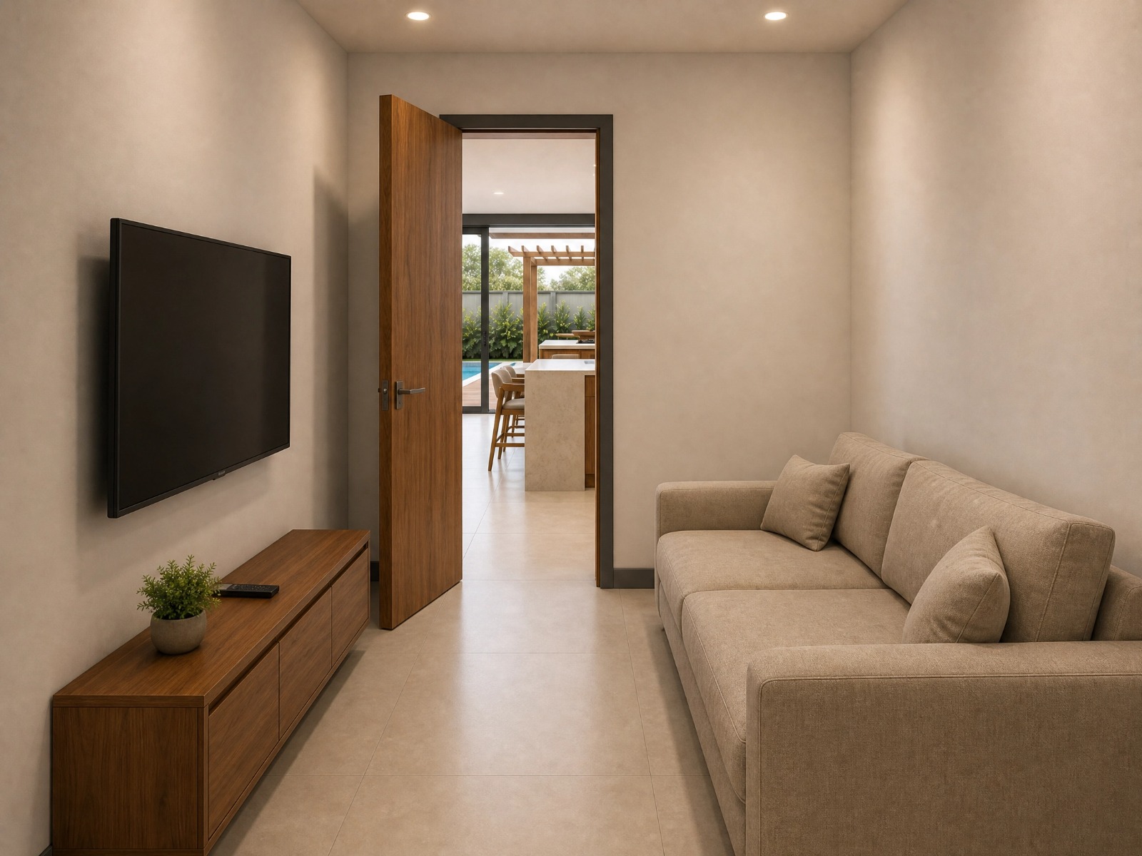 Sala de TV de la Casa Tipo A Premium